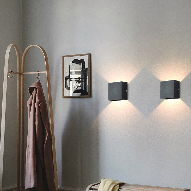 Orr Adjustable Square Outdoor Wall Lamp – LED, Black/White