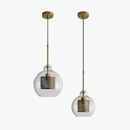 Gold Pendant Light With Glass Shade Soft Glow