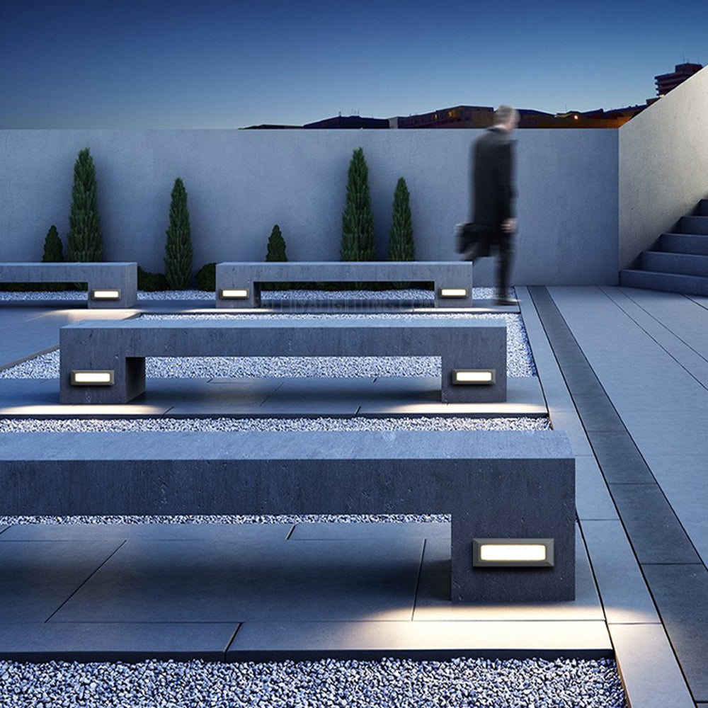 Orr Rectangular Outdoor Deck & Step Light – Black or Grey, 9.1" x 3.1"