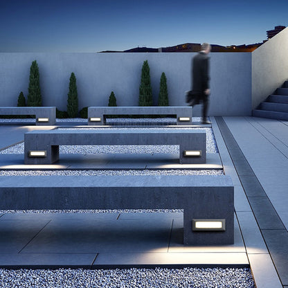 Orr Rectangular Outdoor Deck & Step Light – Black or Grey, 9.1" x 3.1"