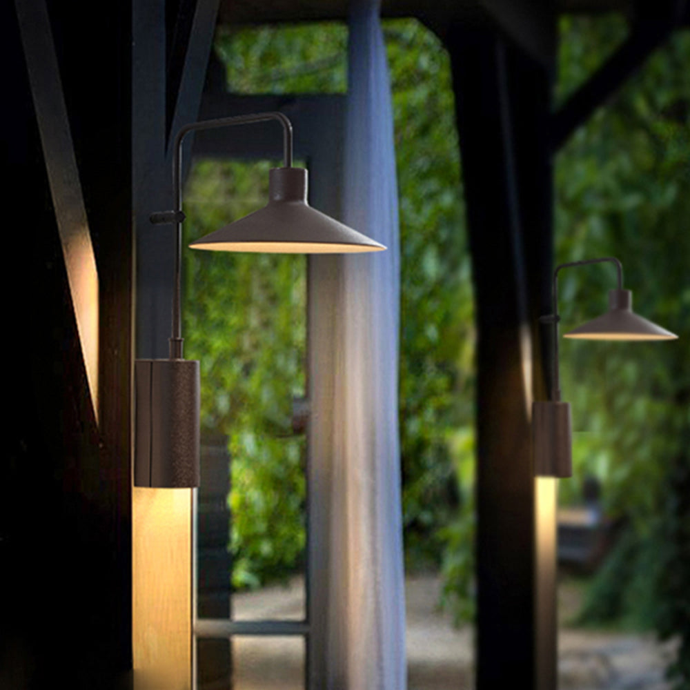 Carins Metal Outdoor Cone Wall Lamp 15.8" – 3-Colour Finishes