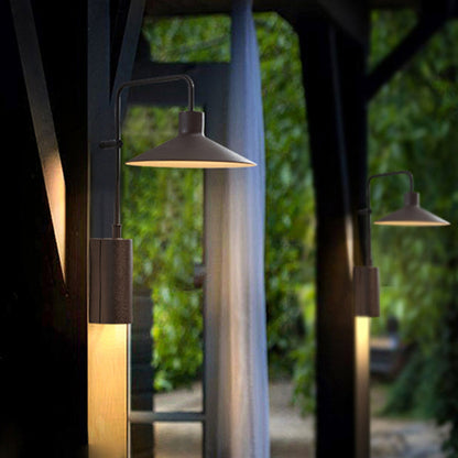 Carins Metal Outdoor Cone Wall Lamp 15.8" – 3-Colour Finishes