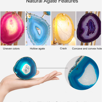 Aurora Gemstone Agate Colourful Chandelier for Bedroom and Living Room