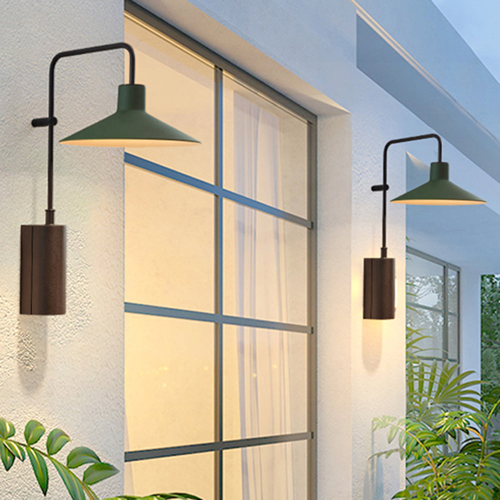 Carins Metal Outdoor Cone Wall Lamp 15.8" – 3-Colour Finishes