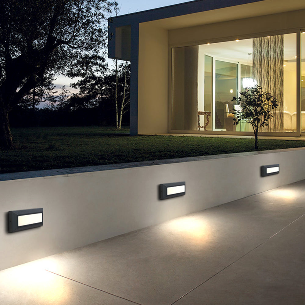 Orr Rectangular Outdoor Deck & Step Light – Black or Grey, 9.1" x 3.1"