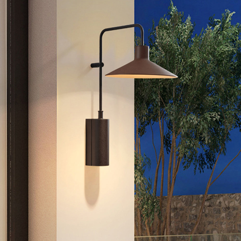Carins Metal Outdoor Cone Wall Lamp 15.8" – 3-Colour Finishes