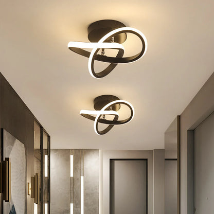 White Flush LED Ceiling Light in Metal and Acrylic – Modern Minimalist Design