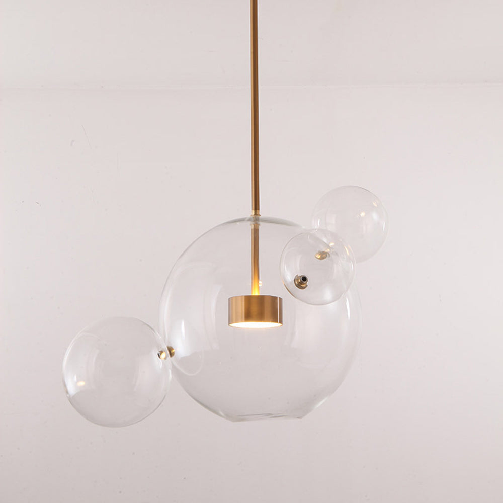 Hailie Glass Bubble Cluster Pendant Light – Frosted Glass, 1/3/5 Heads