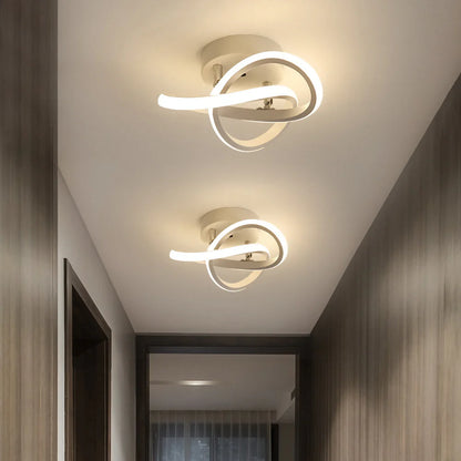 White Flush LED Ceiling Light in Metal and Acrylic – Modern Minimalist Design