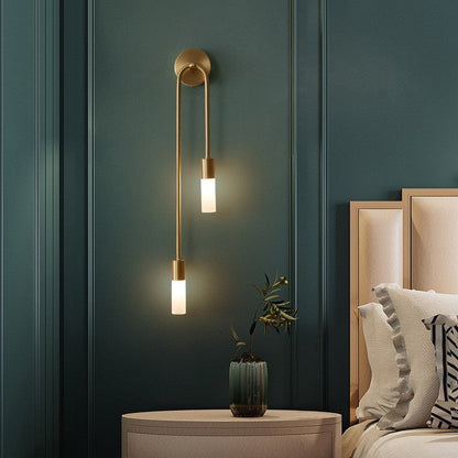Meza Modern Gold Wall Sconce – Set of 2 LED Corridor Lights