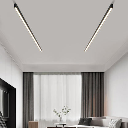 Edge Modern LED Linear Flush Mount Ceiling Light – Black, 23.6–47.2"