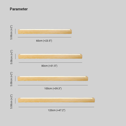 Natural Wood Linear Wall Lamp For Warm Ambience