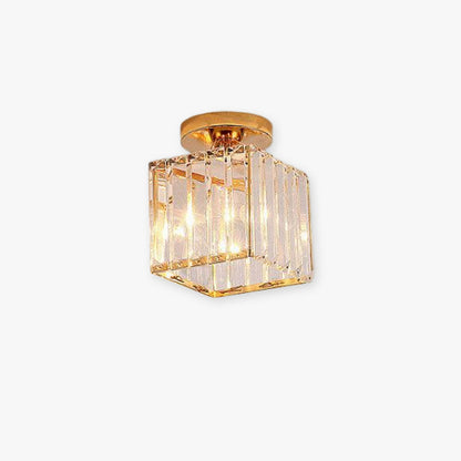 Herbert Modern Metal/Crystal Ceiling Light – Round/Square, 3 Colours
