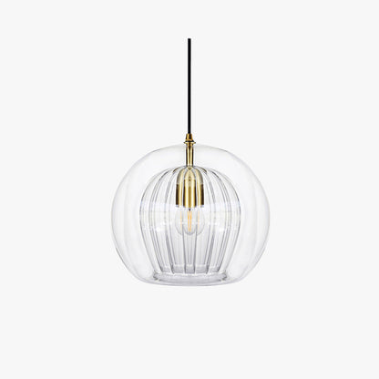Hailie Glass Pendant Light – Clear/Amber, 5.9–9.8", LED