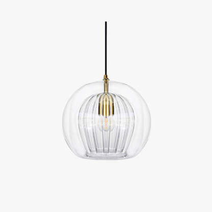 Hailie Glass Pendant Light – Clear/Amber, 5.9–9.8", LED