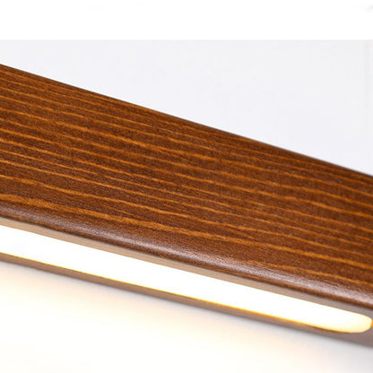 Natural Wood Linear Wall Lamp For Warm Ambience