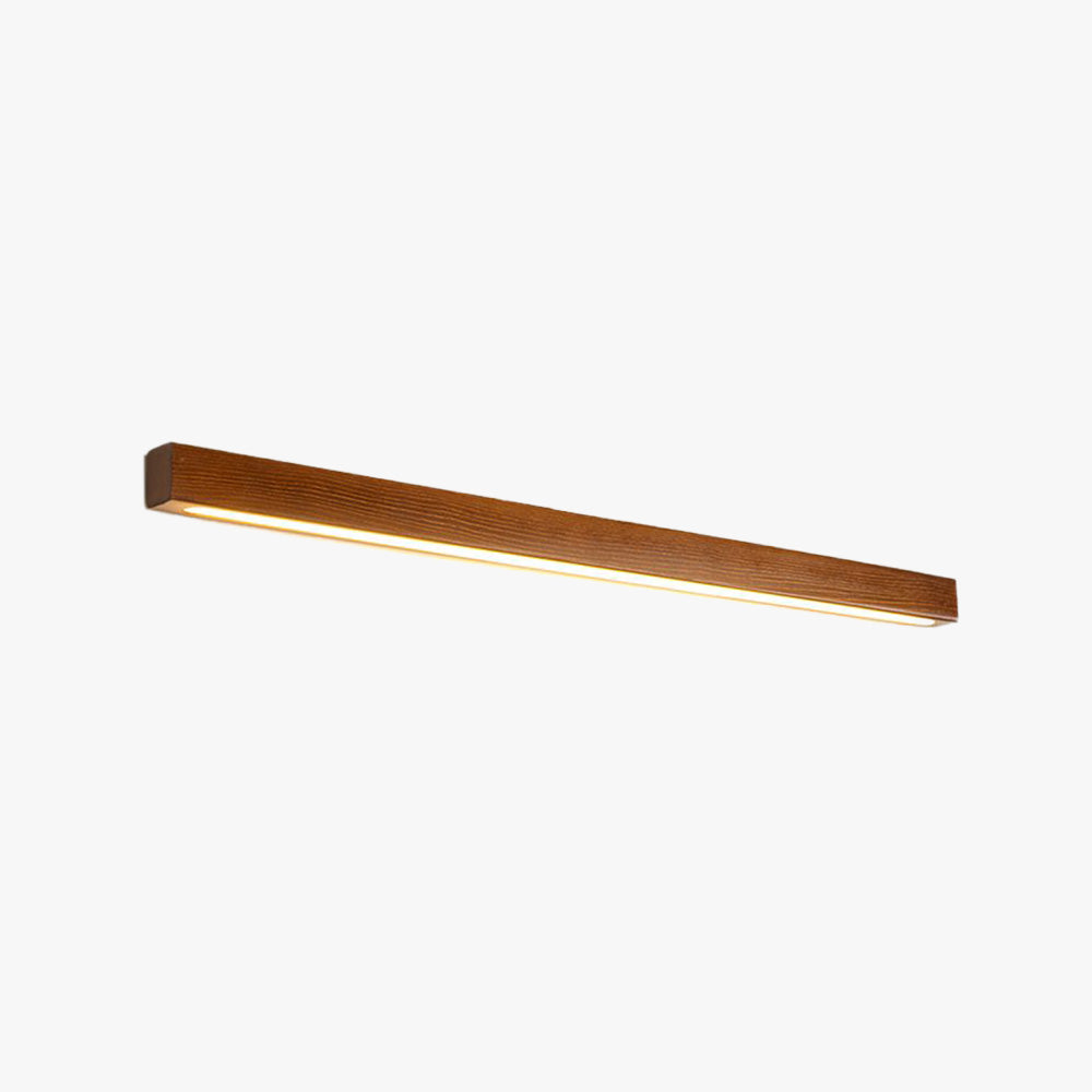 Natural Wood Linear Wall Lamp For Warm Ambience