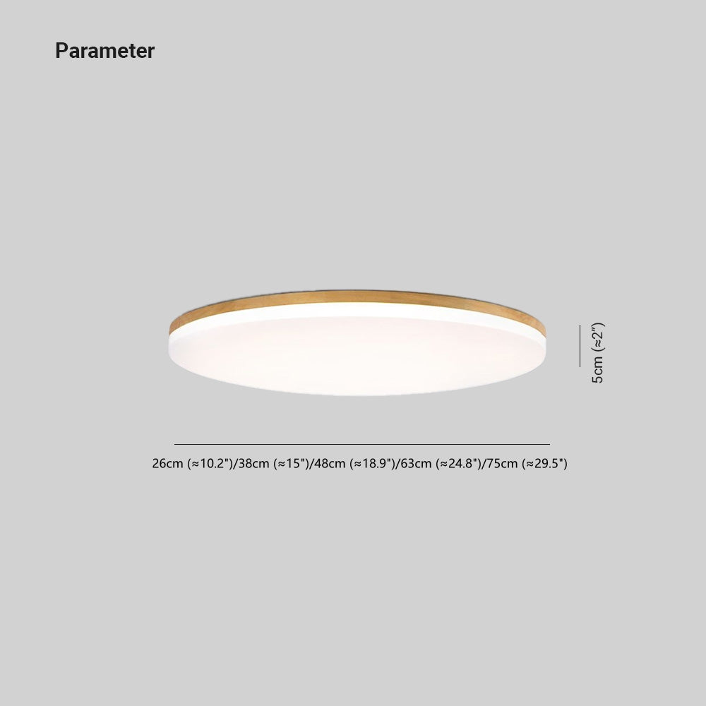Ozawa Minimalist Wood Flush Mount Ceiling Light – 24/18.9/24"
