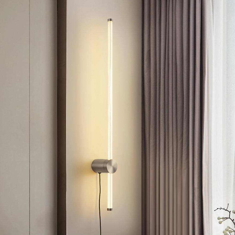 Edge Coppery & Nickel Wall Lamp – Metal & Acrylic, 23.6-31.6"