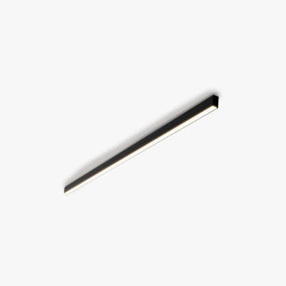 Edge Modern LED Linear Flush Mount Ceiling Light – Black Metal Finish, 23.6-47.2"