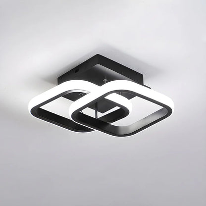 White Flush LED Ceiling Light in Metal and Acrylic – Modern Minimalist Design