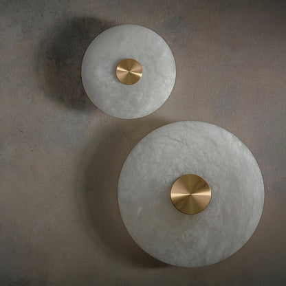 Jade Alabaster Wall Light – Metal Minimalist Sconce for Bedroom