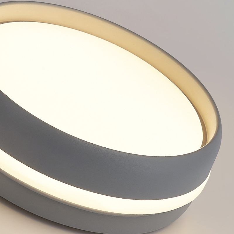 Quinn 7.9" Flush Mount Ceiling Light – Black or Grey, LED, 2-Color Temperature