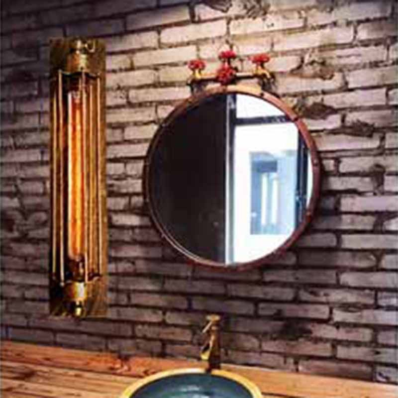 Alessio Vintage Cylinder Metal Wall Lamp – Black, Red, Silver, Gold
