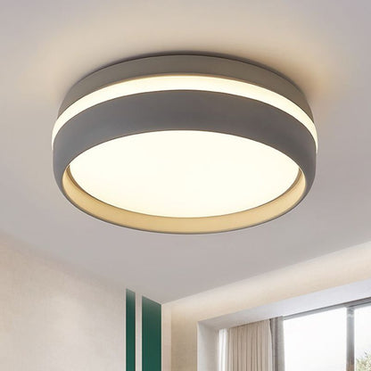 Quinn 7.9" Flush Mount Ceiling Light – Black or Grey, LED, 2-Color Temperature