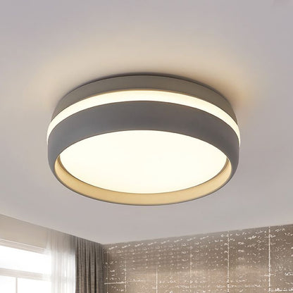 Quinn 7.9" Flush Mount Ceiling Light – Black or Grey, LED, 2-Color Temperature