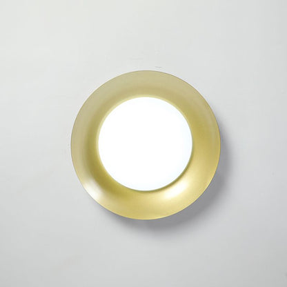 Carins Round Brass Flush Ceiling Light 13.8"-15.8" – 3-Color LED