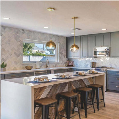 Levy Gradient Pendant Light – Modern Glass Globe, 5.9–15.8"