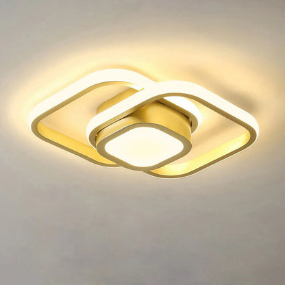 Modern Minimalist LED Ceiling Light – Double Ring Design