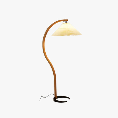 Modern Minimalist Fabric Shade LED Floor Lamp – Beige, 12W