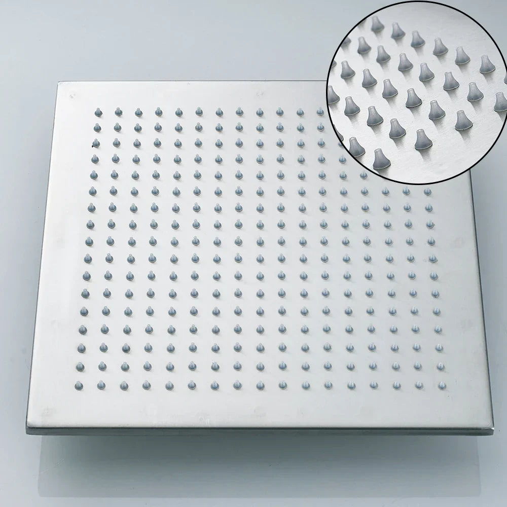 16" Square Stainless Steel Shower Head Colorful LED Rain Shower Light-Rain Shower Heads-Index Bath-Golden-Index Bath