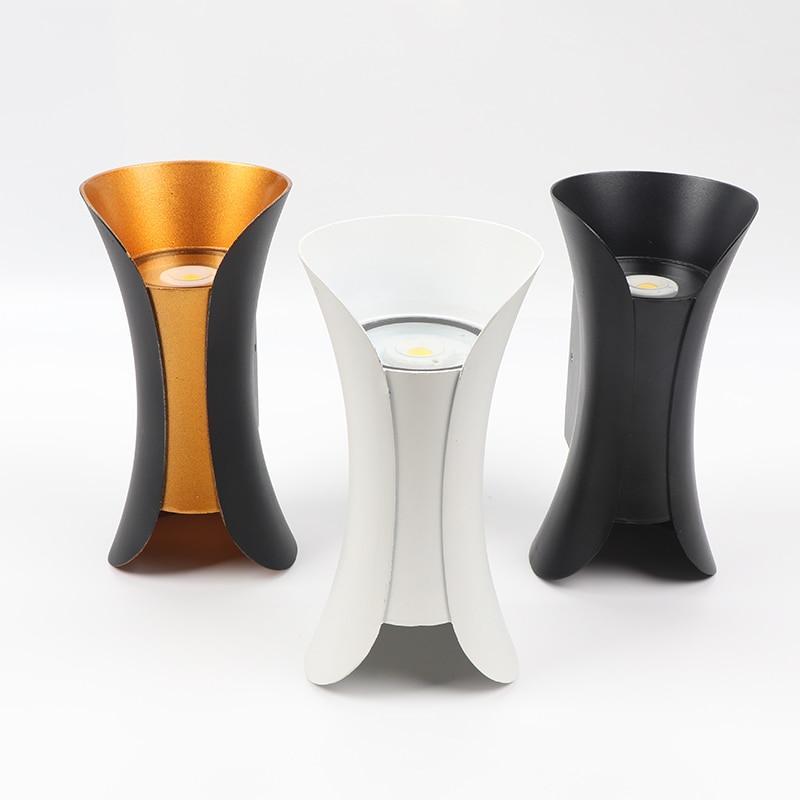 IP65 Outdoor Curved LED Wall Light – 6-10W Metal & Acrylic Finish