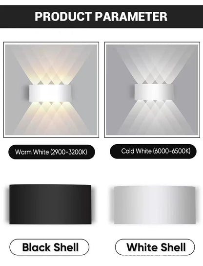 IP65 RGB LED Wall Light – Waterproof Aluminum Outdoor/Indoor Lamp