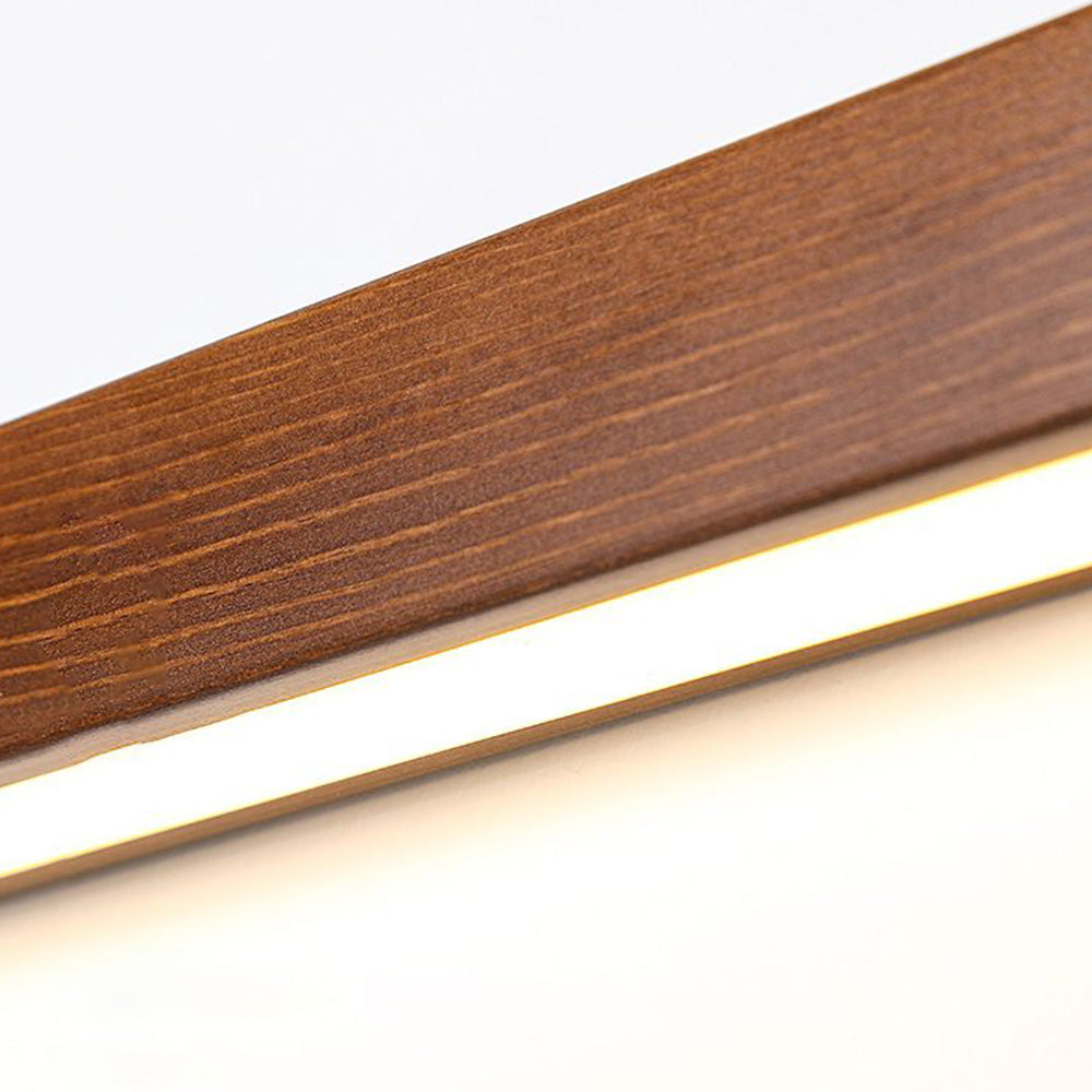 Natural Wood Linear Wall Lamp For Warm Ambience
