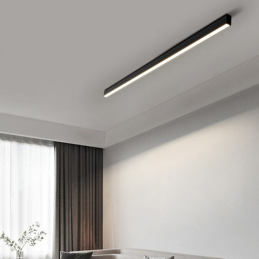 Edge Modern LED Linear Flush Mount Ceiling Light – Black, 23.6–47.2"