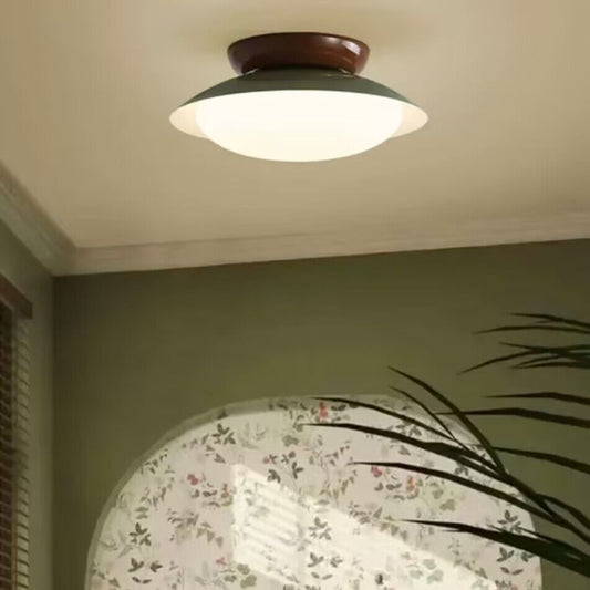 Morandi Vintage Flush Mount Ceiling Light – Metal & Acrylic, E27
