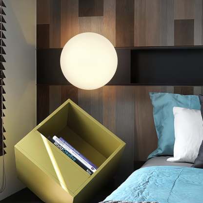 Modern Bubble Sphere Indoor Wall Lamp – White Glass Shade