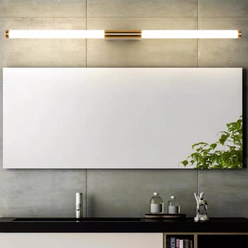 Leigh Minimalist Linear Metal Wall Lamp – Gold Finish, 19.3/23.2/27.2"
