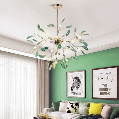 Aurora Gemstone Agate Colourful Chandelier for Bedroom and Living Room