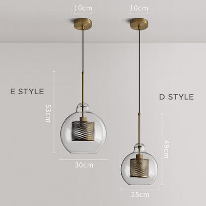Gold Pendant Light With Glass Shade Soft Glow