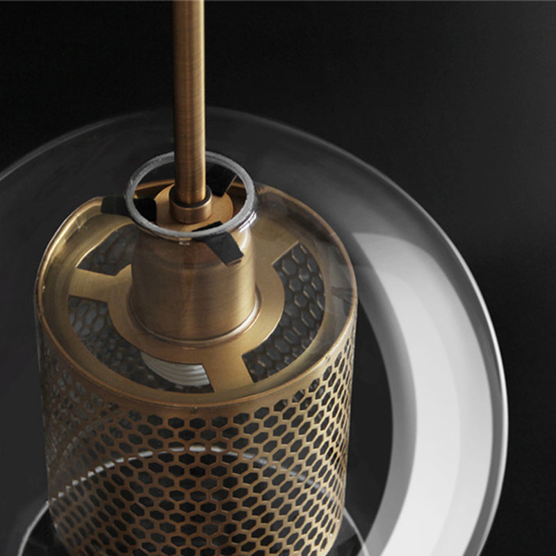 Gold Pendant Light With Glass Shade Soft Glow