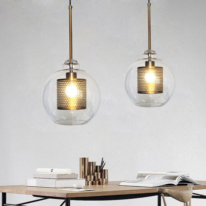 Gold Pendant Light With Glass Shade Soft Glow