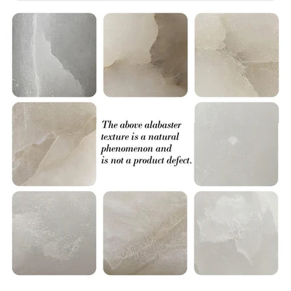 Jade Alabaster Wall Light – Metal Minimalist Sconce for Bedroom