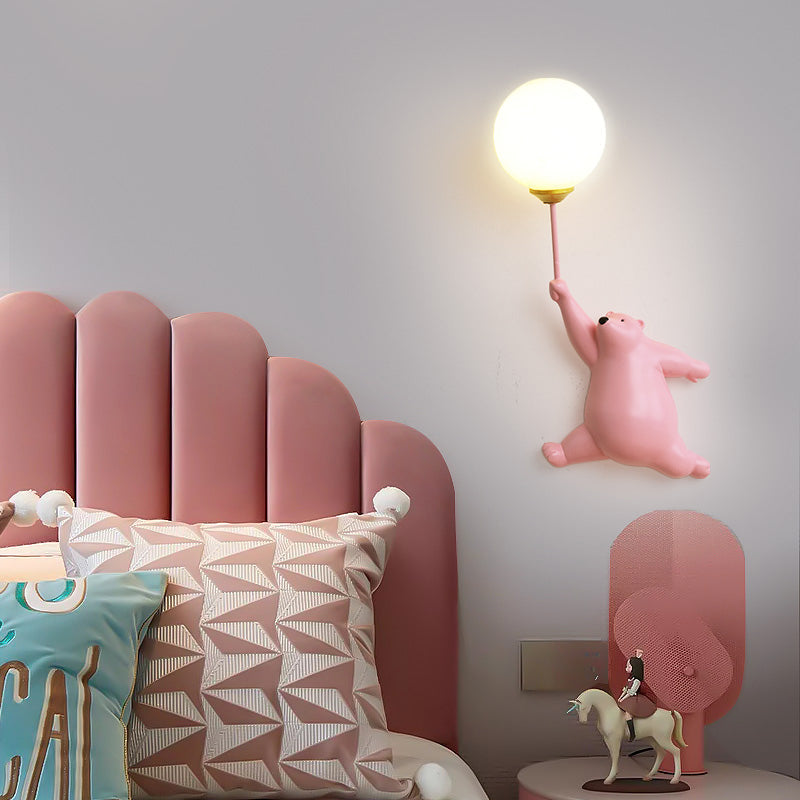 Fateh Bear Balloon Ceiling Light – LED Flush Mount, 3 Colours