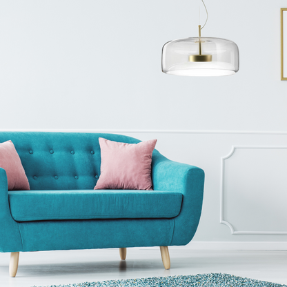 Hailie 3-Color Glass Pendant Light – 9.8/13.8", LED, Dimmable