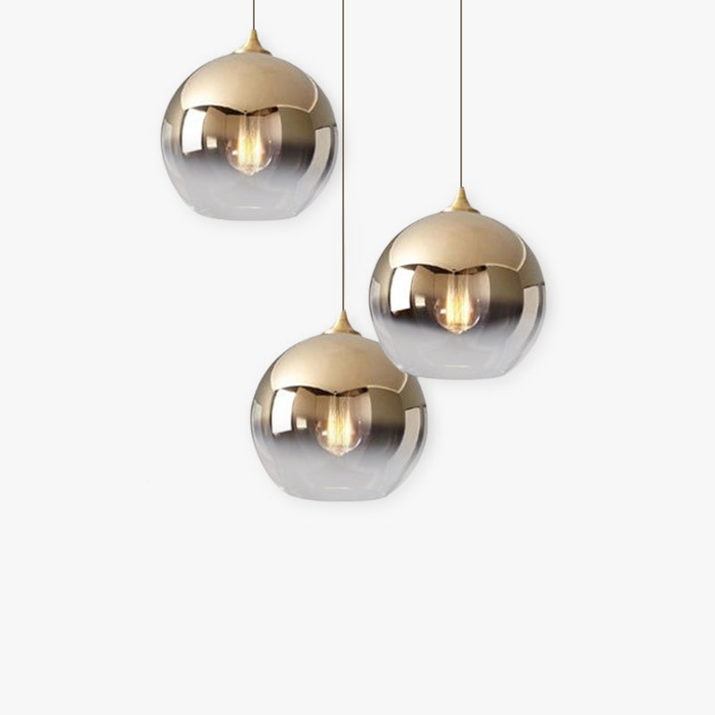 Levy Gradient Pendant Light – Modern Glass Globe, 5.9–15.8"